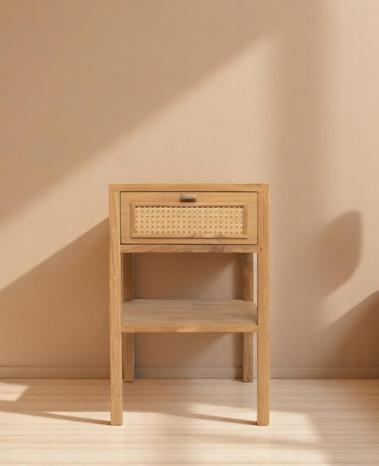 Taya Nightstand - Jepara Real Teak Furniture Manufacture