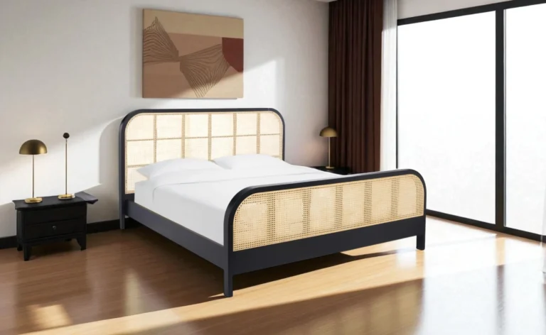 Vette Woven Bed Frame - Jepara Real Teak Furniture Manufacture